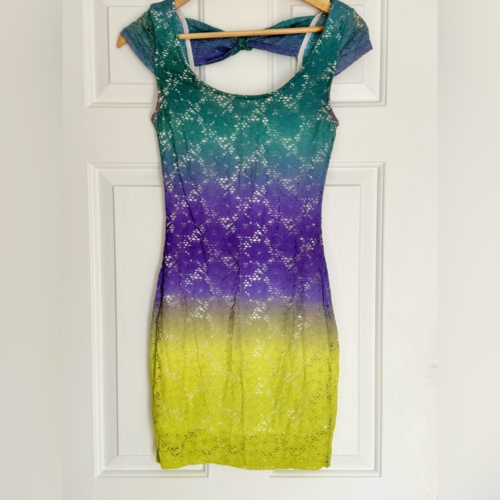 Multicolor Lace Dress